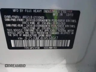 2014 Subaru Forester XT Touring with VIN JF2SJGMC4EH534647, listed as a IAAI auction lot 41828950 with 106,375 mi miles and . Bid and sale history available at DreamBid. Image 9.