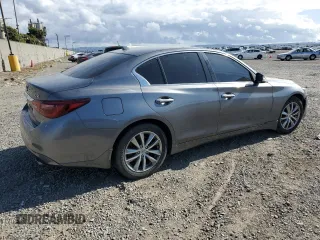 2021 Infiniti Q50 Pure with VIN JN1EV7AP5MM706121, listed as a Copart auction lot 53731965 with 76,603 mi miles and Salvage Title. Bid and sale history available at DreamBid. Image 3.