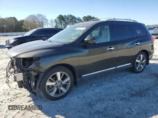 2015 Nissan Pathfinder Platinum with VIN 5N1AR2MN8FC630539, listed as a Copart auction lot 49871775 with 95,559 mi miles and Salvage Title. Bid and sale history available at DreamBid. Image 1.