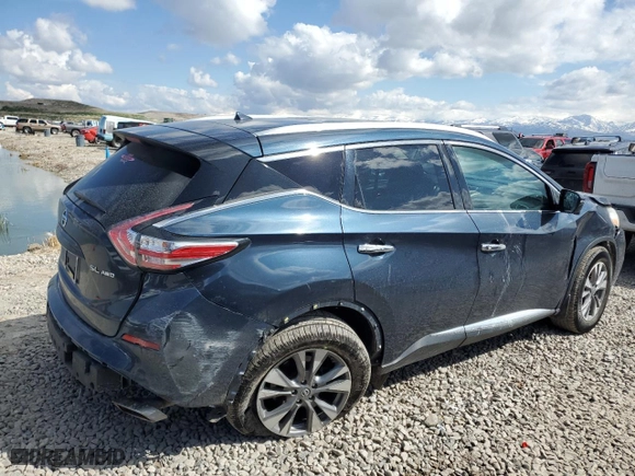 2016 Nissan Murano SL with VIN 5N1AZ2MH0GN119701, listed as a Copart auction lot 51696585 with 143,234 mi miles and Salvage Title. Bid and sale history available at carsss.com. Image 3.