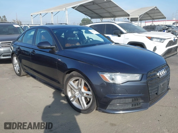 2016 Audi A6 2.0T Premium with VIN WAUCFAFC5GN186258, listed as a IAAI auction lot 41225603 with 83,817 mi miles. Bid and sale history available at carsss.com. Image 1.