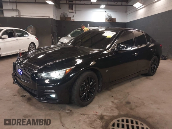 2014 Infiniti Q50 Sport with VIN JN1BV7AR0EM704993, listed as a IAAI auction lot 42492764 with 64,811 mi miles and . Bid and sale history available at DreamBid. Image 18.