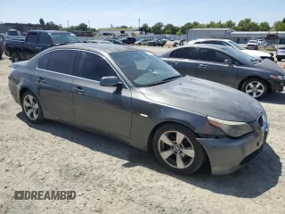 2006 BMW 5 Series 525i with VIN WBANE535X6CK91543, listed as a Copart auction lot 54925235 with 257,674 mi miles and Salvage Title. Bid and sale history available at DreamBid. Image 4.