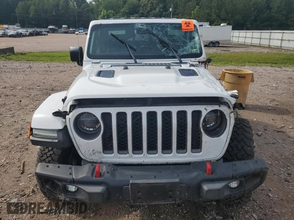 2020 Jeep Gladiator Rubicon with VIN 1C6JJTBG6LL102474, listed as a Copart auction lot 60377785 with 56,422 mi miles and Salvage title. Bid and sale history available at DreamBid. Image 5.