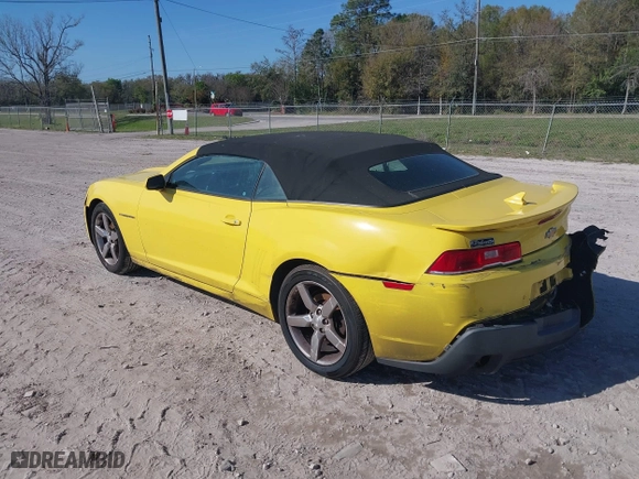 2015 Chevrolet Camaro LT with VIN 2G1FD3D37F9177561, listed as a IAAI auction lot 41698102 with 235,414 mi miles. Bid and sale history available at carsss.com. Image 3.