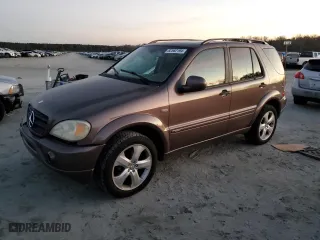 2001 Mercedes-Benz M-Class with VIN 4JGAB72E41A257282, listed as a Copart auction lot 82562194 with 149,689 mi miles and Non Repairable. Bid and sale history available at carsss.com. Image 1.