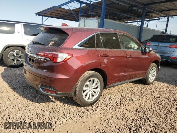 2017 Acura RDX Technology with VIN 5J8TB4H54HL021539, listed as a Copart auction lot 57504095 with 52,339 mi miles and Salvage title. Bid and sale history available at DreamBid. Image 3.