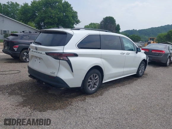 2023 Toyota Sienna XLE with VIN 5TDYSKFC1PS078997, listed as a IAAI auction lot 42435311 with 53,987 mi miles and . Bid and sale history available at DreamBid. Image 4.