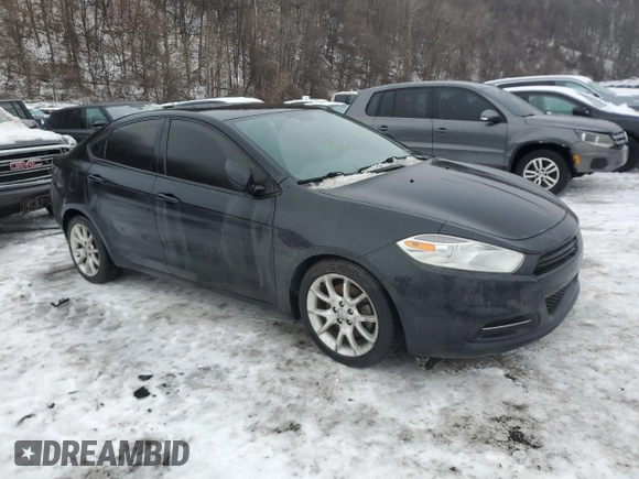 2013 Dodge Dart SXT z VIN 1C3CDFBH1DD134882, wystawiony jako Copart lot #43856205 z przebiegiem 124 629 mil mil oraz Czysty tytuł • Clean title. Historia ofert i sprzedaży dostępna na DreamBid. Obrazek 4.