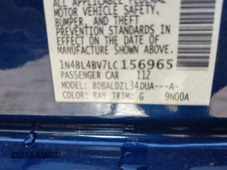 2020 Nissan Altima S z VIN 1N4BL4BV7LC156965, wystawiony jako IAAI lot #42027902 z przebiegiem 93 769 mil mil oraz . Historia ofert i sprzedaży dostępna na DreamBid. Obrazek 9.