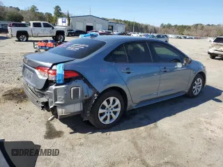 2023 Toyota Corolla LE with VIN JTDB4MEE1P3009369, listed as a Copart auction lot 43608735 with 52,551 mi miles and Salvage Title. Bid and sale history available at carsss.com. Image 3.