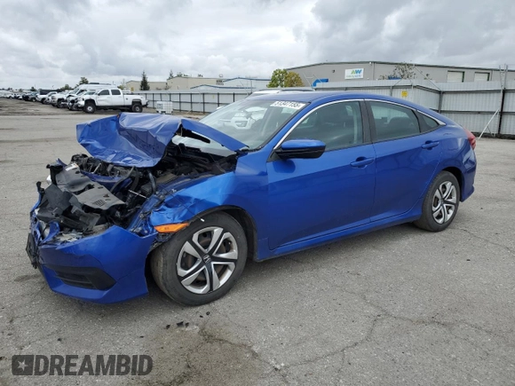 2018 Honda Civic LX with VIN 2HGFC2F54JH523651, listed as a Copart auction lot 51347155 with 61,839 mi miles and Salvage Title. Bid and sale history available at DreamBid. Image 1.