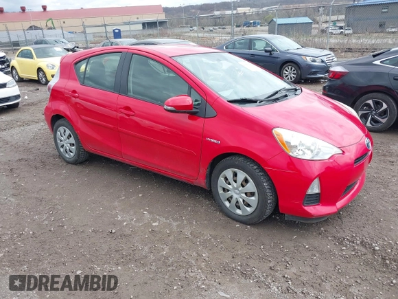 2012 Toyota Prius One with VIN JTDKDTB33C1527017, listed as a IAAI auction lot 41948154 with 103,994 mi miles. Bid and sale history available at carsss.com. Image 1.