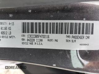 2015 Chrysler 200 S z VIN 1C3CCCBB5FN722116, wystawiony jako Copart lot #57477485 z przebiegiem 139 785 mil mil oraz Szkoda całkowita • Salvage title. Historia ofert i sprzedaży dostępna na DreamBid. Obrazek 12.