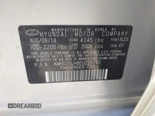 2014 Hyundai Elantra с VIN KMHD35LH8EU225740, выставлен на аукционе IAAI как лот 42310573 с пробегом 168 032 миль миль и . История ставок и продаж доступна на DreamBid. Изображение 9.