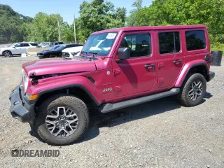 2024 Jeep Wrangler Sahara with VIN 1C4PJXEG8RW336631, listed as a Copart auction lot 62526235 with Not provided miles and Salvage title. Bid and sale history available at DreamBid. Image 1.