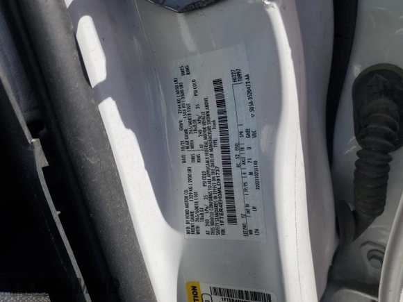 2021 Ford Ranger XL с VIN 1FTER4EH0MLD91737, выставлен на аукционе Copart как лот 60822215 с пробегом Не указан миль и Списание • Salvage title. История ставок и продаж доступна на DreamBid. Изображение 12.