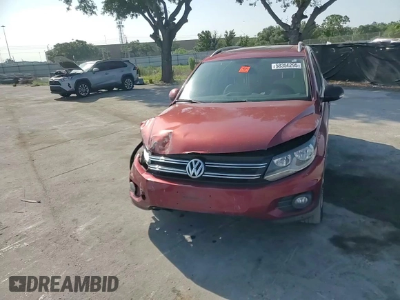 2012 Volkswagen Tiguan SE with VIN WVGAV7AX9CW003857, listed as a Copart auction lot 58356295 with 202,794 mi miles and Salvage title. Bid and sale history available at DreamBid. Image 14.