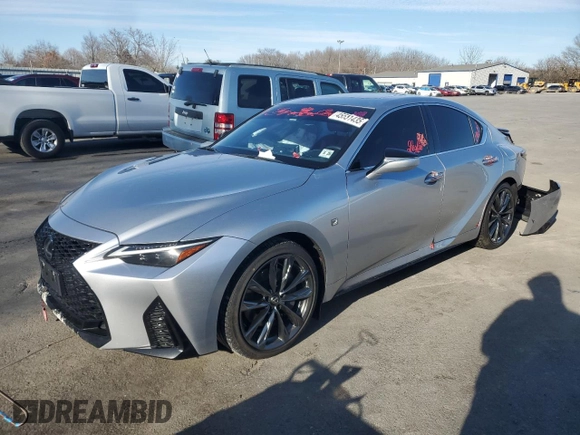2023 Lexus IS with VIN JTHGZ1E29P5030517, listed as a Copart auction lot 45531435 with 36,301 mi miles and Salvage Title. Bid and sale history available at carsss.com. Image 1.