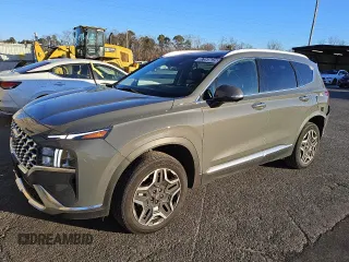 2023 Hyundai Santa Fe Hybrid SEL Premium with VIN 5NMS3DA12PH014815, listed as a Copart auction lot 87595635 with 0 mi miles and Salvage Title. Bid and sale history available at carsss.com. Image 1.