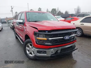2024 Ford F-150 XLT with VIN 1FTFW3L51RFA33486, listed as a IAAI auction lot 41570915 with 2,116 mi miles. Bid and sale history available at carsss.com. Image 1.