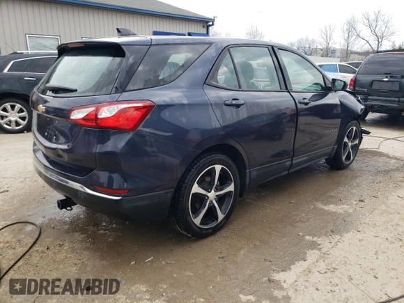 2018 Chevrolet Equinox LS with VIN 3GNAXHEV7JS634751, listed as a Copart auction lot 47396065 with 84,359 mi miles and Salvage Title. Bid and sale history available at DreamBid. Image 3.