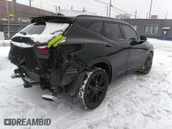 2022 Chevrolet Blazer RS with VIN 3GNKBKRS4NS171473, listed as a IAAI auction lot 41345128 with 33,093 mi miles and . Bid and sale history available at DreamBid. Image 4.