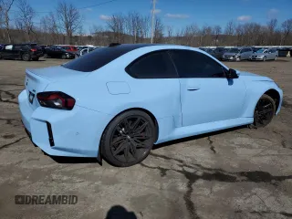 2024 BMW M2 with VIN 3MF13DM05R8E87175, listed as a Copart auction lot 47193355 with 0 mi miles and Salvage Title. Bid and sale history available at carsss.com. Image 3.