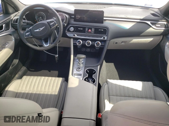 2022 Genesis G70 2.0T with VIN KMTG34TA2NU087158, listed as a Copart auction lot 51436075 with 30,069 mi miles and Salvage Title. Bid and sale history available at carsss.com. Image 8.