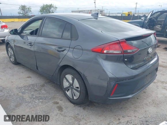2017 Hyundai Ioniq Blue with VIN KMHC65LC0HU046457, listed as a IAAI auction lot 42029616 with 224,660 mi miles and . Bid and sale history available at DreamBid. Image 3.