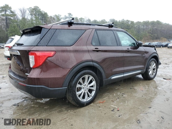 2020 Ford Explorer XLT with VIN 1FMSK7DH9LGA77629, listed as a Copart auction lot 50435725 with 77,014 mi miles and Salvage Title. Bid and sale history available at carsss.com. Image 3.