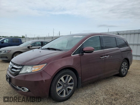 2016 Honda Odyssey Touring Elite with VIN 5FNRL5H9XGB109463, listed as a Copart auction lot 57483225 with 182,450 mi miles and Salvage title. Bid and sale history available at DreamBid. Image 1.