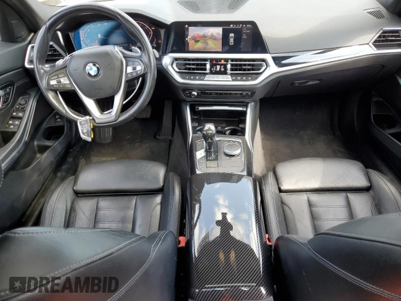 2019 BMW 3 Series 330i with VIN WBA5R1C55KAJ98853, listed as a Copart auction lot 50699315 with 101,110 mi miles and Salvage title. Bid and sale history available at DreamBid. Image 8.