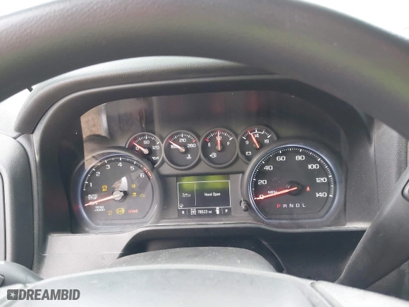 2021 Chevrolet Silverado 1500 Custom with VIN 3GCPYBEK2MG211442, listed as a IAAI auction lot 40985594 with 78,523 mi miles. Bid and sale history available at carsss.com. Image 7.