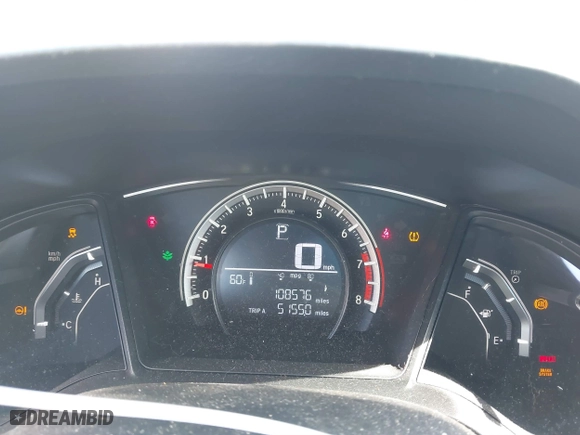 2016 Honda Civic Sedan LX with VIN 2HGFC2F51GH568751, listed as a IAAI auction lot 41826325 with 108,576 mi miles. Bid and sale history available at carsss.com. Image 7.