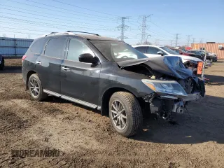 2013 Nissan Pathfinder SV with VIN 5N1AR2MM1DC617765, listed as a Copart auction lot 48526705 with 163,454 mi miles and Salvage Title. Bid and sale history available at carsss.com. Image 4.