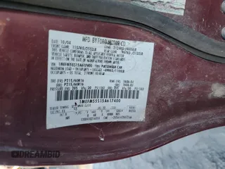 2005 Mercury Sable LS с VIN 1MEFM55S15A617400, выставлен на аукционе Copart как лот 42688325 с пробегом Не указан миль и Списание • Salvage title. История ставок и продаж доступна на DreamBid. Изображение 12.