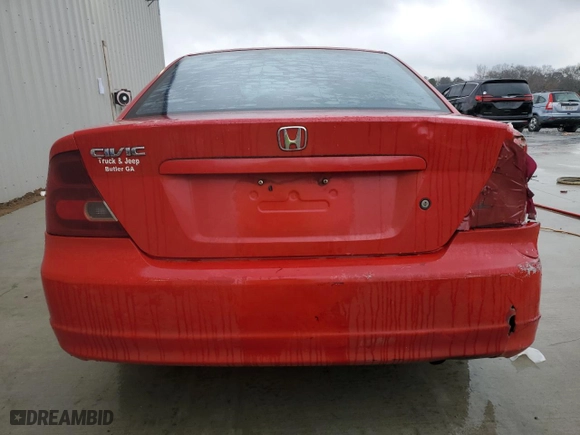 2003 Honda Civic EX with VIN 1HGEM22983L037979, listed as a Copart auction lot 46069765 with 299,995 mi miles and Salvage Title. Bid and sale history available at carsss.com. Image 6.
