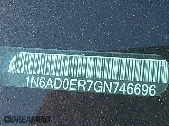 2016 Nissan Frontier SV with VIN 1N6AD0ER7GN746696, listed as a IAAI auction lot 42037559 with 173,485 mi miles and . Bid and sale history available at DreamBid. Image 18.