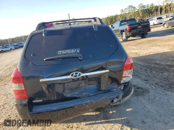 2007 Hyundai Tucson SE with VIN KM8JN12D07U637321, listed as a Copart auction lot 42730925 with 293,617 mi miles and Salvage Title. Bid and sale history available at carsss.com. Image 6.