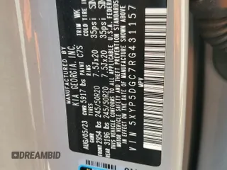 2024 Kia Telluride SX X-Line with VIN 5XYP5DGC7RG431157, listed as a Copart auction lot 48375855 with 17,765 mi miles and Salvage Title. Bid and sale history available at carsss.com. Image 14.