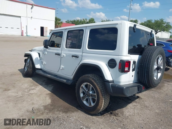 2020 Jeep Wrangler Unlimited Sahara with VIN 1C4HJXEN2LW109428, listed as a IAAI auction lot 42296943 with 155,766 mi miles and . Bid and sale history available at DreamBid. Image 3.