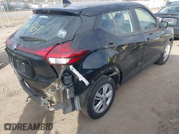 2021 Nissan Kicks S with VIN 3N1CP5BV0ML497948, listed as a IAAI auction lot 41660769 with 36,964 mi miles. Bid and sale history available at carsss.com. Image 4.