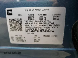2024 Buick Encore GX Sport Touring with VIN KL4AMDSL5RB159440, listed as a Copart auction lot 51978975 with 8,343 mi miles and Salvage title. Bid and sale history available at DreamBid. Image 12.