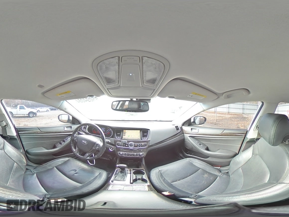 2015 Kia Cadenza Premium with VIN KNALN4D77F5190448, listed as a Copart auction lot 85094084 with 94,277 mi miles and Salvage Title. Bid and sale history available at carsss.com. Image 15.