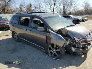 2015 Toyota Sienna SE with VIN 5TDXK3DC2FS629568, listed as a Copart auction lot 48171645 with 114,608 mi miles and Salvage title. Bid and sale history available at DreamBid. Image 4.