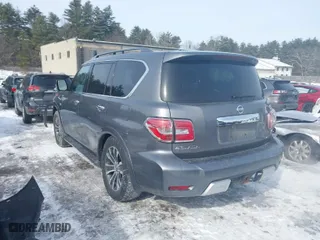2018 Nissan Armada SL with VIN JN8AY2NC2JX503392, listed as a IAAI auction lot 41532481 with 179,997 mi miles. Bid and sale history available at carsss.com. Image 3.