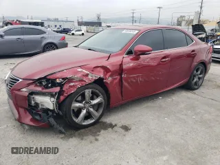 2015 Lexus IS 350 with VIN JTHCE1D22F5006666, listed as a Copart auction lot 50836345 with 164,612 mi miles and Salvage Title. Bid and sale history available at carsss.com. Image 1.
