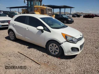 2013 Kia Rio LX with VIN KNADM5A3XD6295085, listed as a Copart auction lot 71874544 with 124,282 mi miles and Clean Title. Bid and sale history available at carsss.com. Image 4.