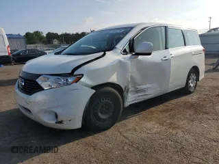 2014 Nissan Quest SV with VIN JN8AE2KP9E9105543, listed as a Copart auction lot 65602795 with 52,628 mi miles and Salvage title. Bid and sale history available at DreamBid. Image 1.